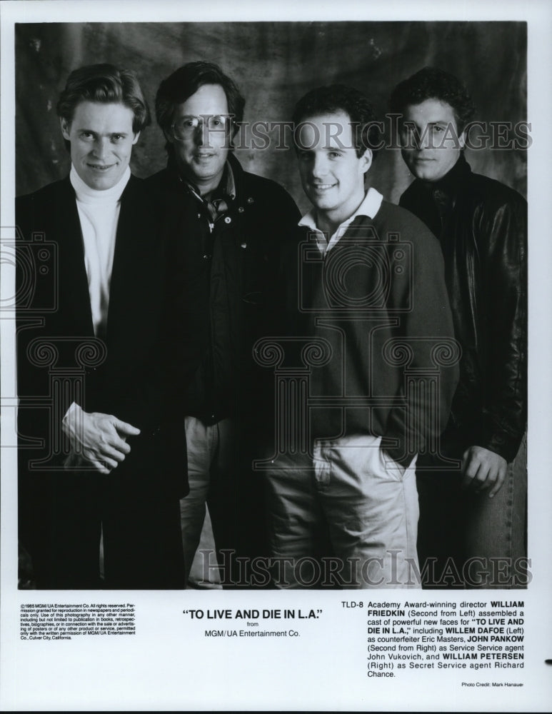 1986 Press Photo William Friedkin Willem Dafoe &quot;To Live And Die in L.A.&quot; - Historic Images
