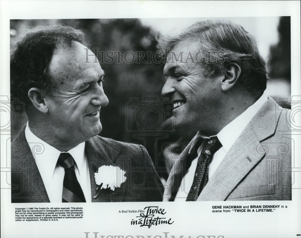 1986 Gene Hackman and Brian Dennehy star in Twice in a Lifetime - Historic Images