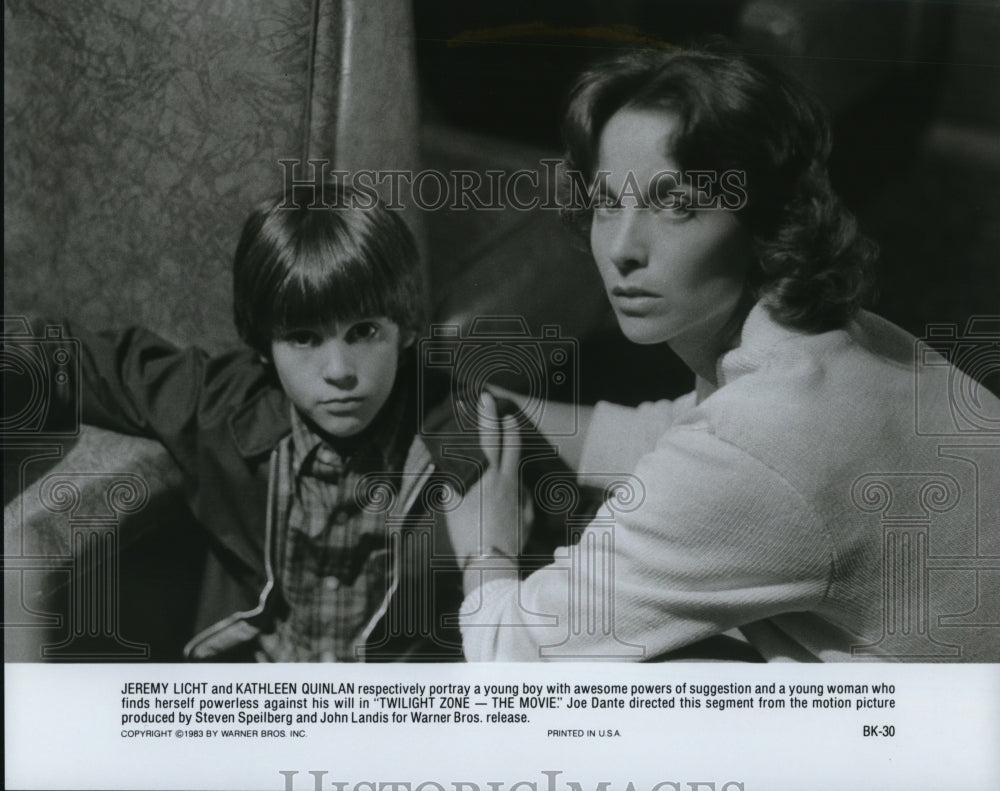 1985 Press Photo Jeremy Licht and Kathleen Quinlan star in Twilight Zone Movie- Historic Images