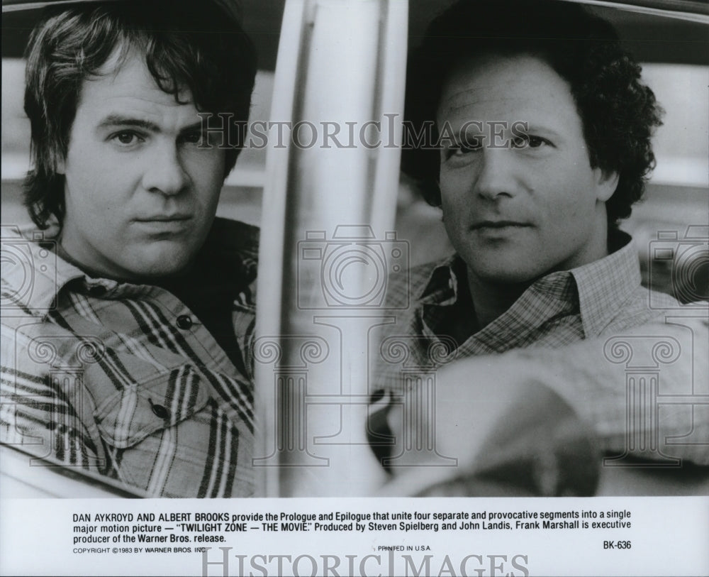 1986 Press Photo Dan Aykroyd and Albert Brooks star in Twilight Zone The Movie-Historic Images