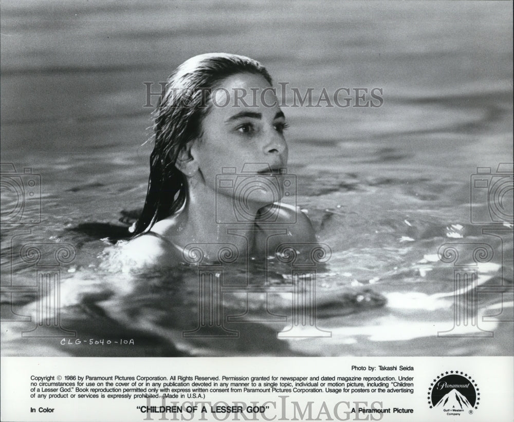 1988 Press Photo Marlee Matlin stars in Children of a Lesser God - cvp37017- Historic Images