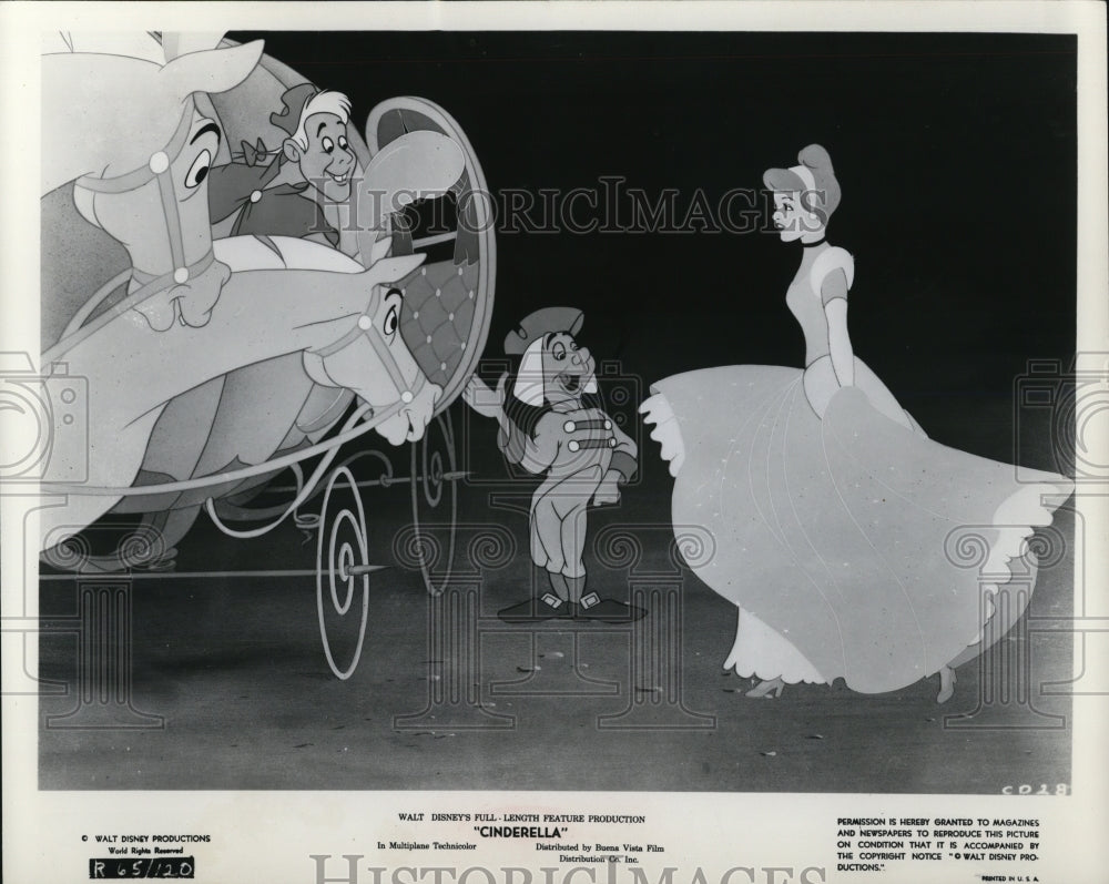 1965 Scene from animated children&#39;s cartoon movie Cinderella - Historic Images