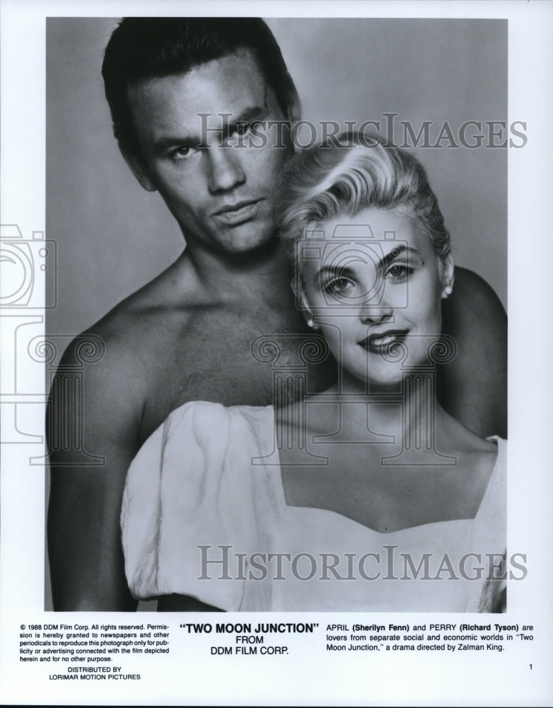 1989 Press Photo Sherilyn Fenn and Richard Tyson star in Two Moon Junction - Historic Images