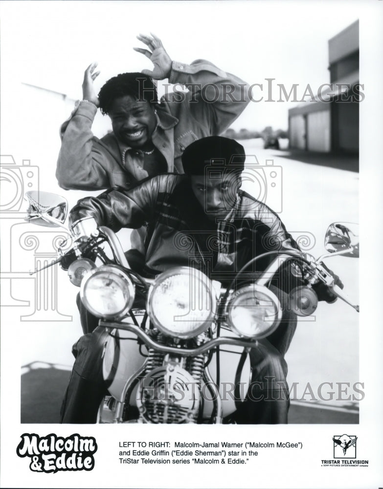 Undated Press Photo Malcolm & Eddie Malcolm Jamal Warner Eddie Griffin - Historic Images