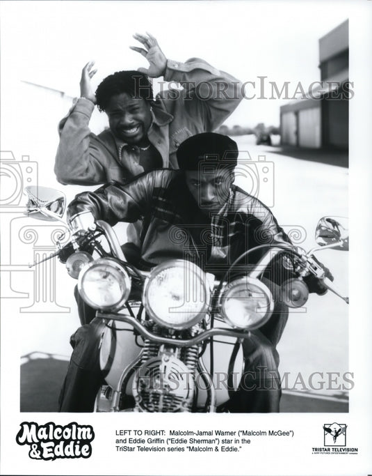 Undated Press Photo Malcolm & Eddie Malcolm Jamal Warner Eddie Griffin - Historic Images