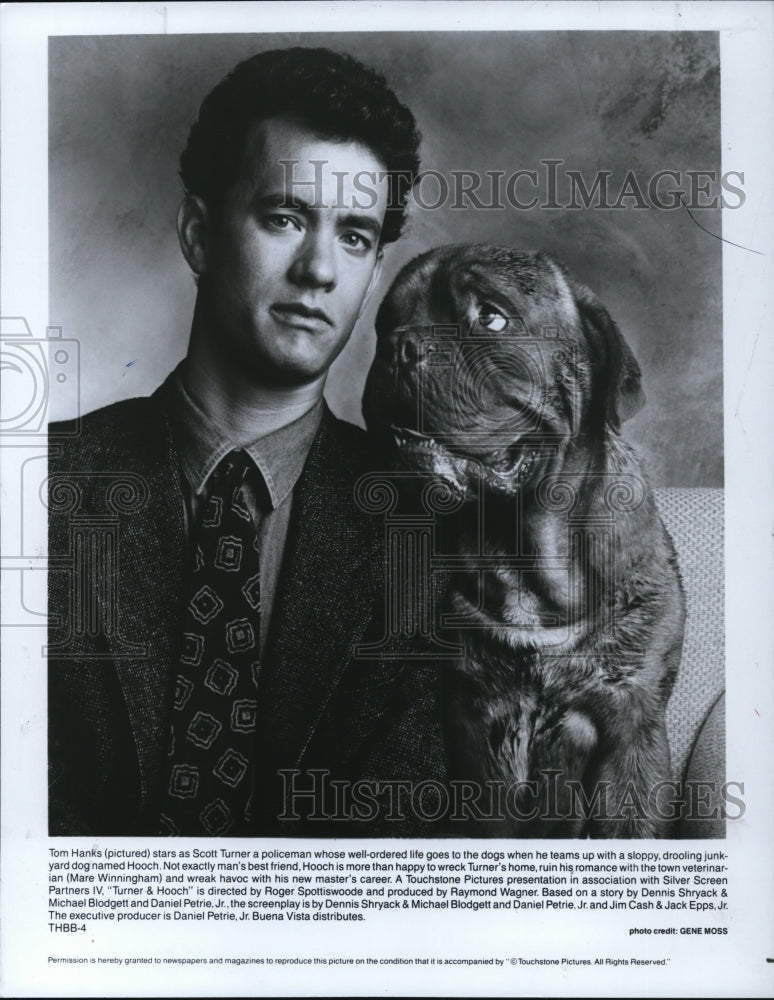 1989 Press Photo Tom Hanks in Turner and Hooch - cvp37169 - Historic Images