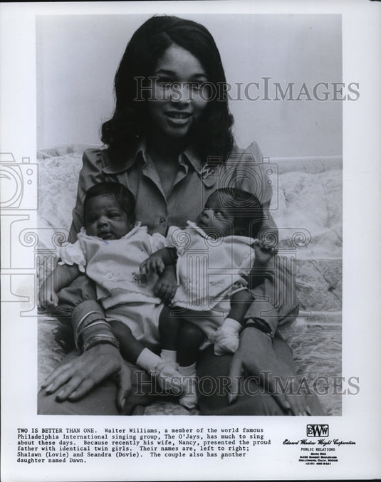 1974 Press Photo Nancy Williams wife of Walter Williams of The O'Jays group - Historic Images