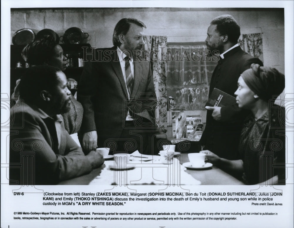 1990, Zakes Mokae Sophis Mgcina Donald Sutherland John Kani - Historic Images