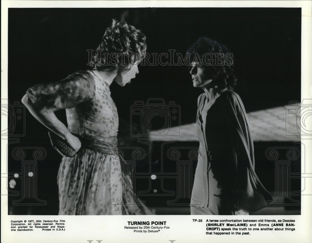 1978 Press Photo Shirley MacLaine and Anne Bancroft star in Turning Point - Historic Images