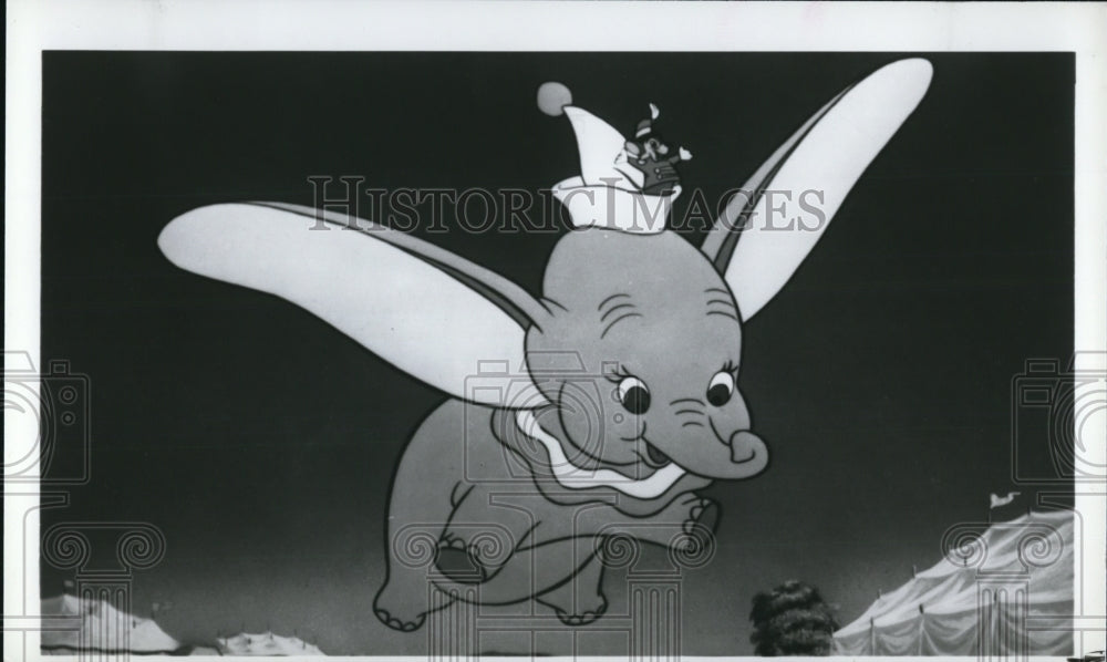 1989 Press Photo Scene from children&#39;s animated cartoon movie Dumbo - Historic Images