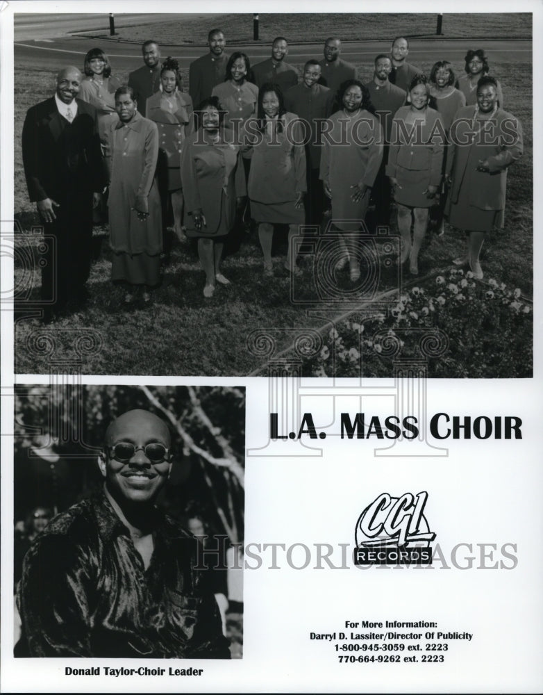 Undated Press Photo L.A Mass Choir Donald Taylor - Historic Images