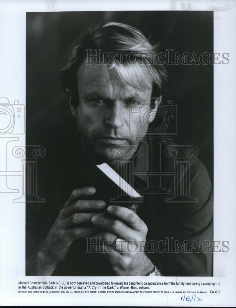 1988 Press Photo A Cry In The Dark Sam Neill - Historic Images