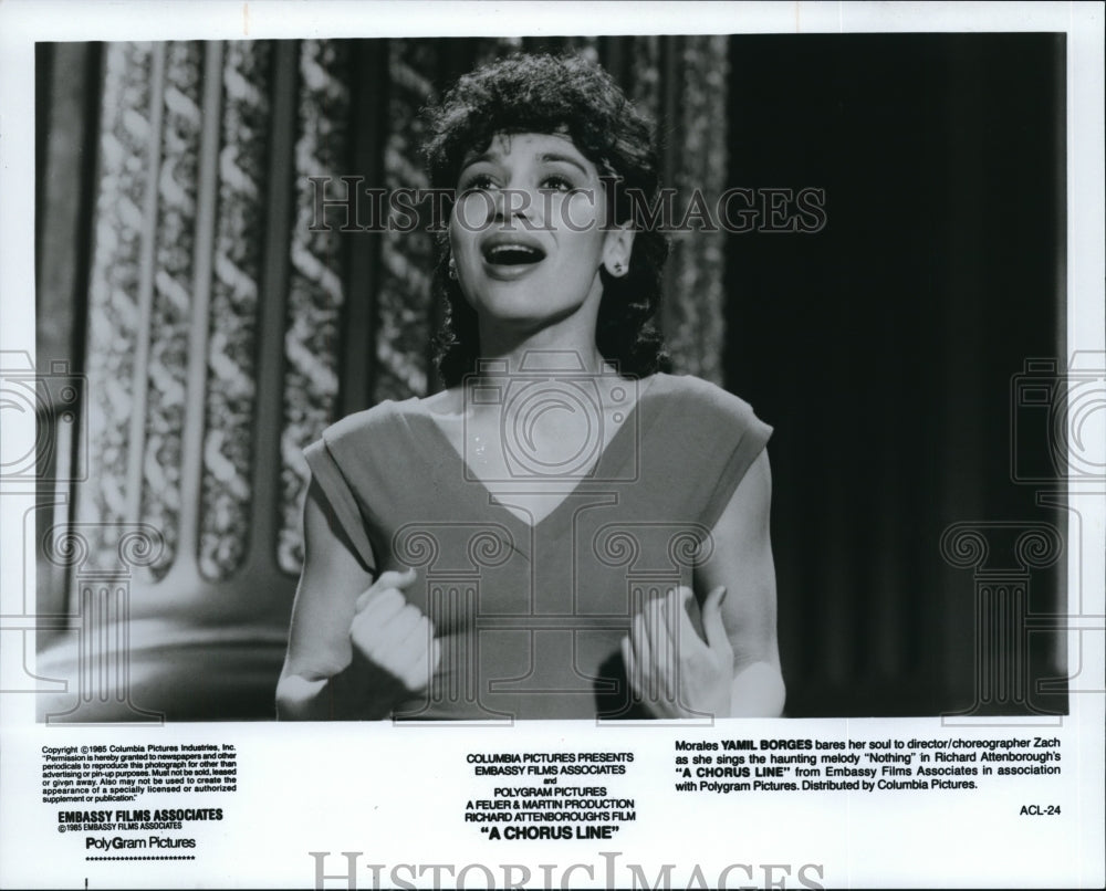 1985 Press Photo Yamil Borges A Chorus Line - Historic Images