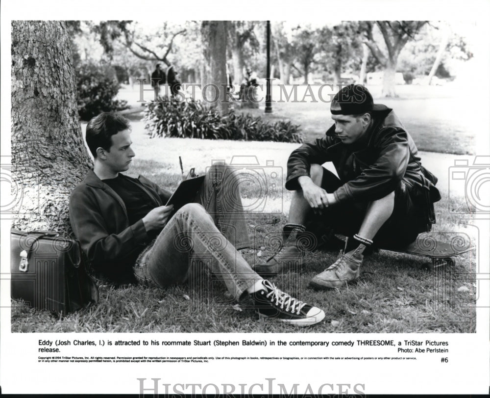 1995 Press Photo Threesome Josh Charles Stephen Baldwin - cvp37564 - Historic Images
