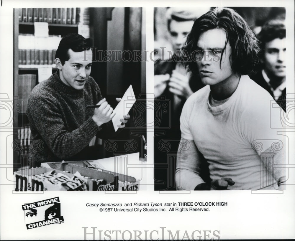 1988 Three O'Clock High Casey Siemaszko Richard Tyson  - Historic Images