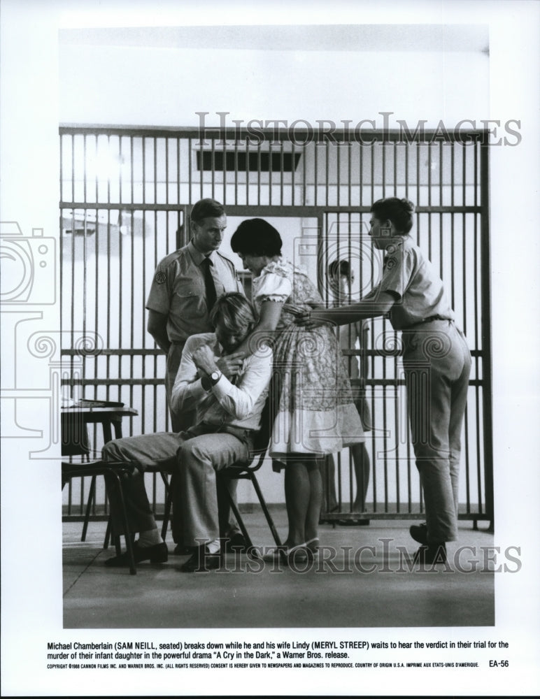 1988 Press Photo Sam Neill Meryl Street A Cry In The Dark - Historic Images