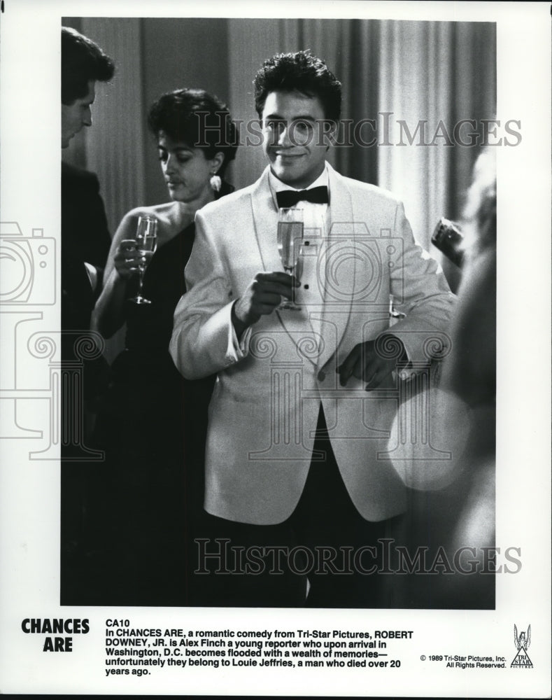 1990, Robert Downey Jr. stars as Alex Finch in Chances Are - Historic Images