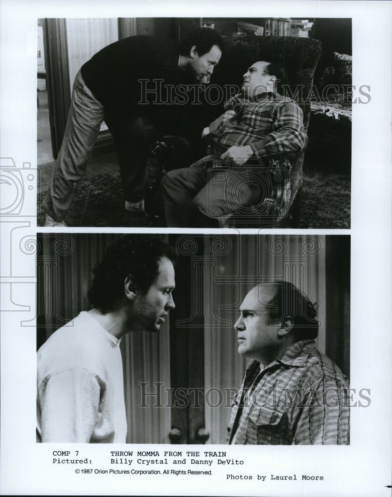 1988 Billy Crystal and Danny DeVito in Throw Momma from the Train - Historic Images
