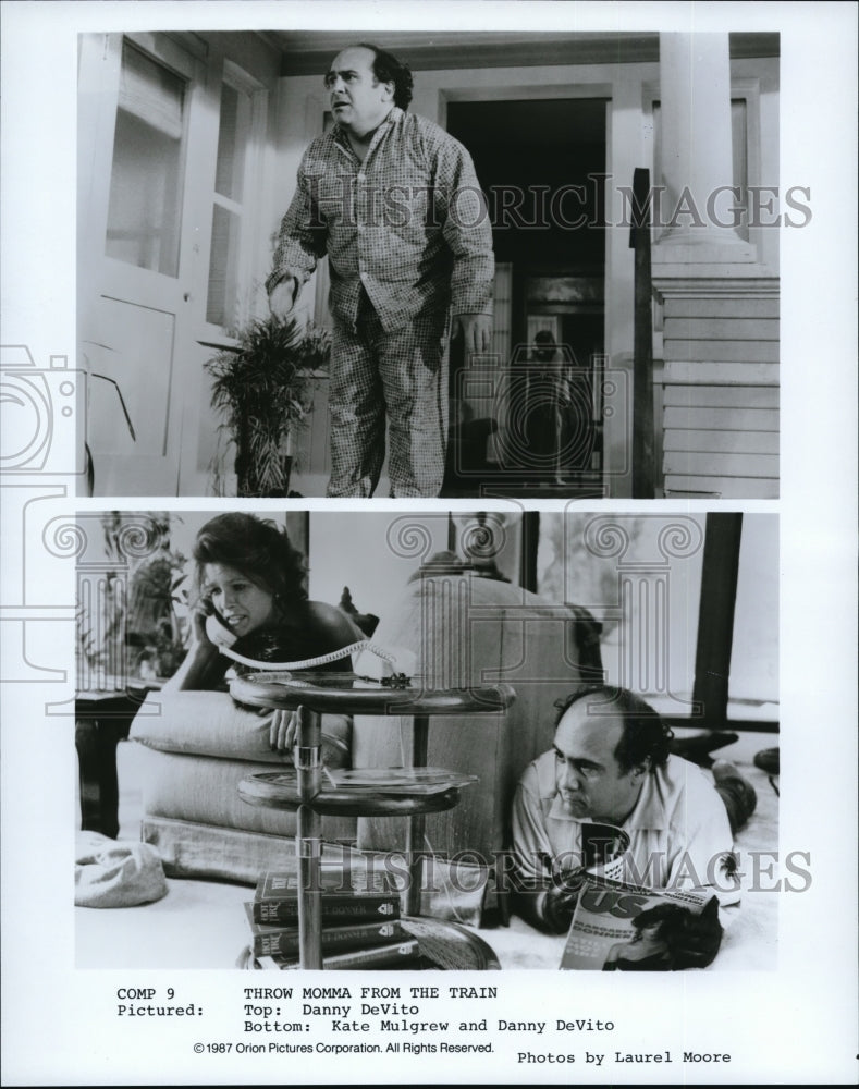 1988 Danny DeVito and Kate Mulgrew in Throw Momma from the Train - Historic Images
