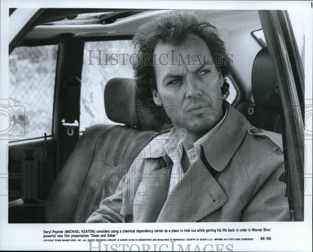 1986 Press Photo Michael Keaton in Clean & Sober - cvp37861- Historic Images