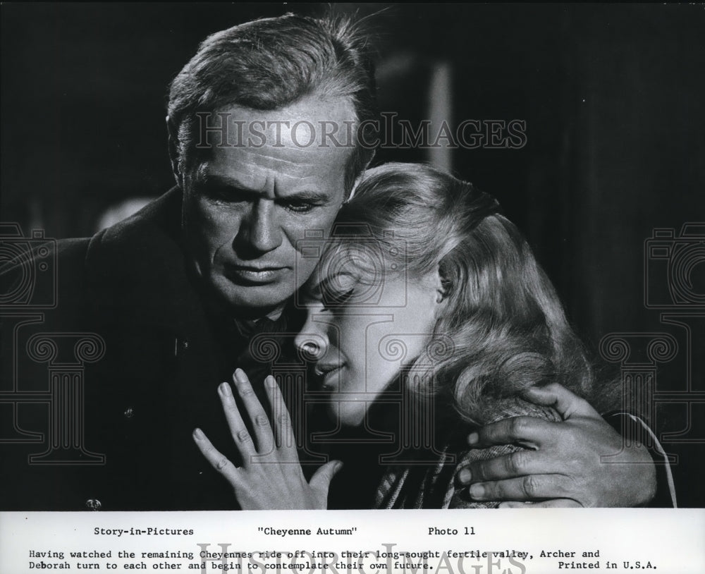 1966 Richard Widmark and Carroll Baker star in Cheyenne Autumn - Historic Images