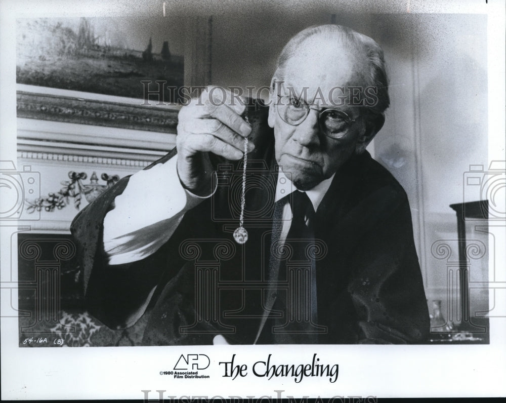 1979 Press Photo Melvyn Douglas as Senator Carmichael in The Changeling - Historic Images
