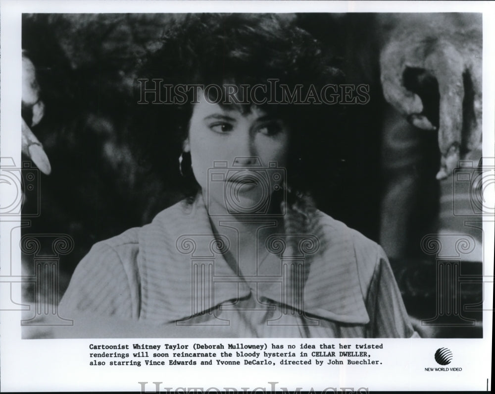 1988 Press Photo Deborah Mullowney stars as Whitney Taylor in Cellar Dweller - Historic Images