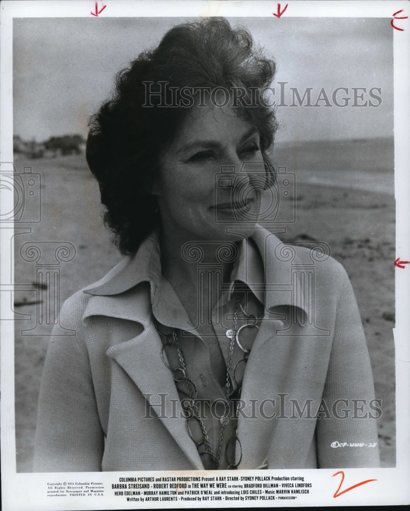 1974 Press Photo Viveca Lindfors in The Way We Were - cvp38097-Historic Images