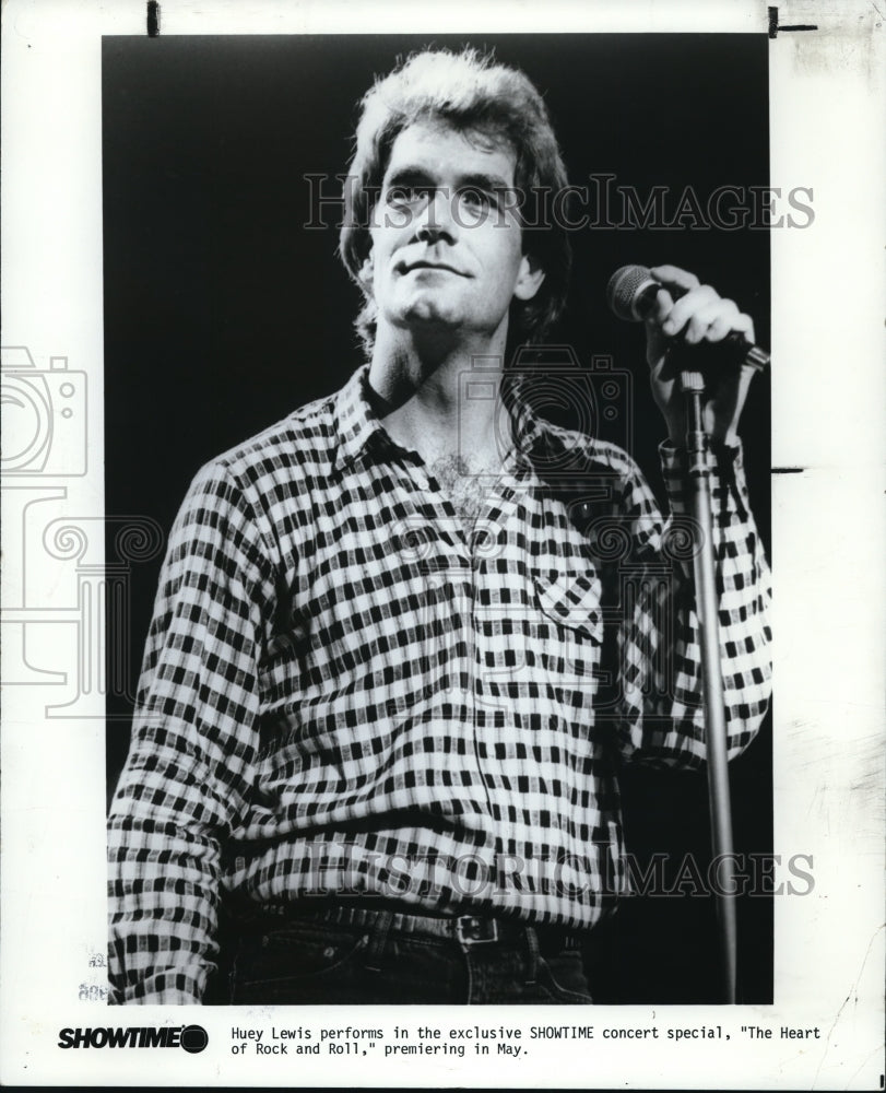 1988 Press Photo Huey Lewis in The Heart of Rock & Roll - Historic Images