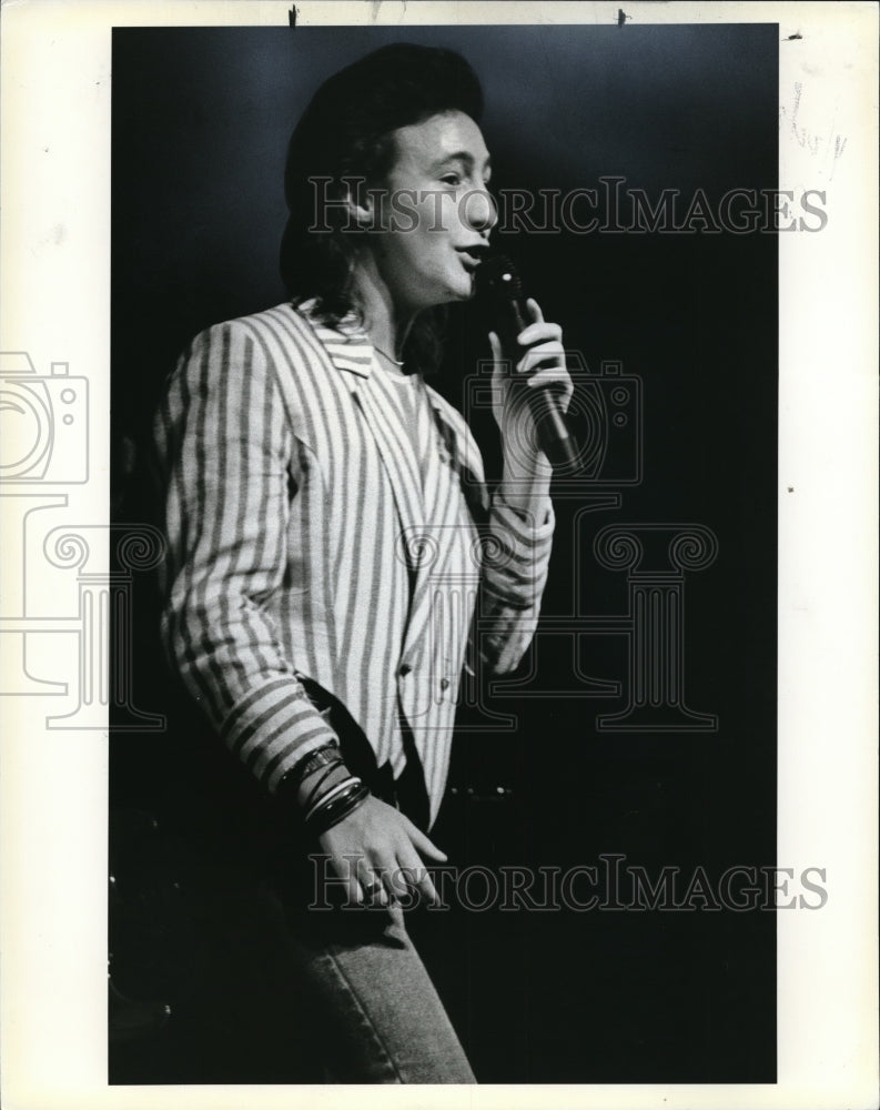 1985 Press Photo Julian Lennon British Rock Musician Cleveland Ohio Show- Historic Images