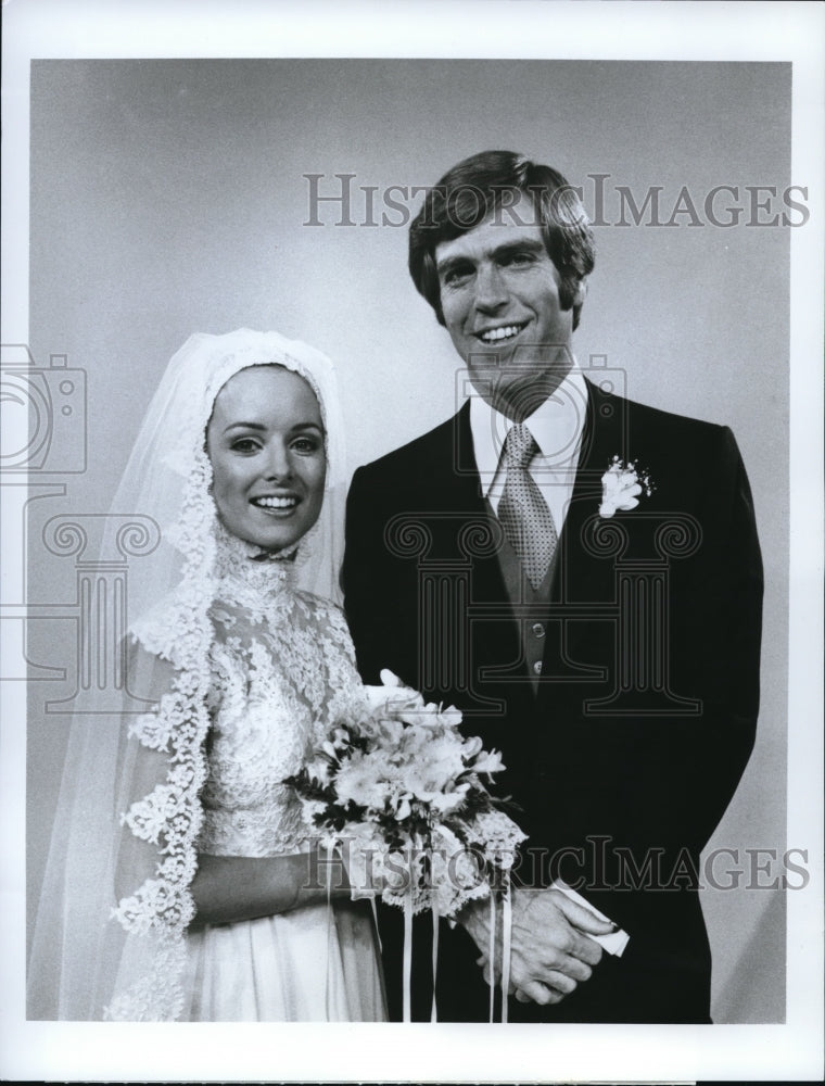 1977 Press Photo Karheryne Breech &amp; Michael Storm in One Life to Live - Historic Images