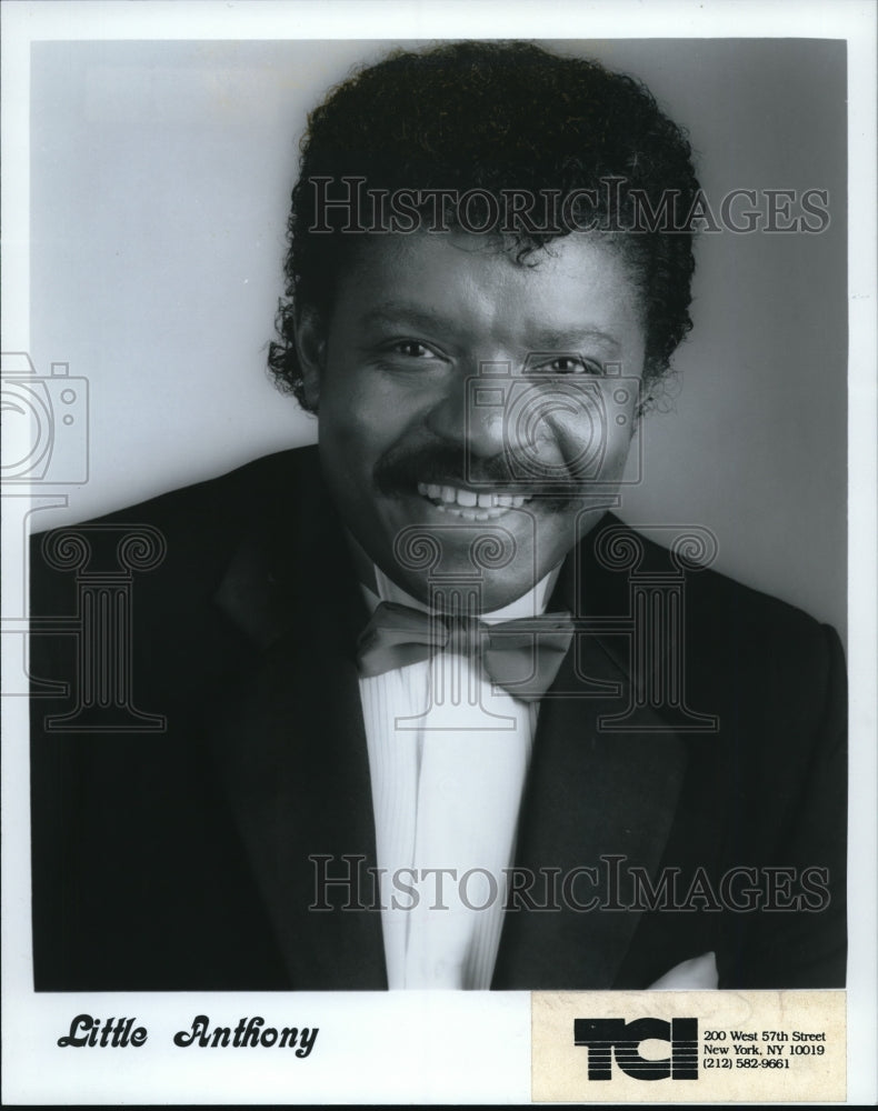 1985 Press Photo Little Anthony Jazz R&amp;B Singer with The Imperials - cvp38609 - Historic Images