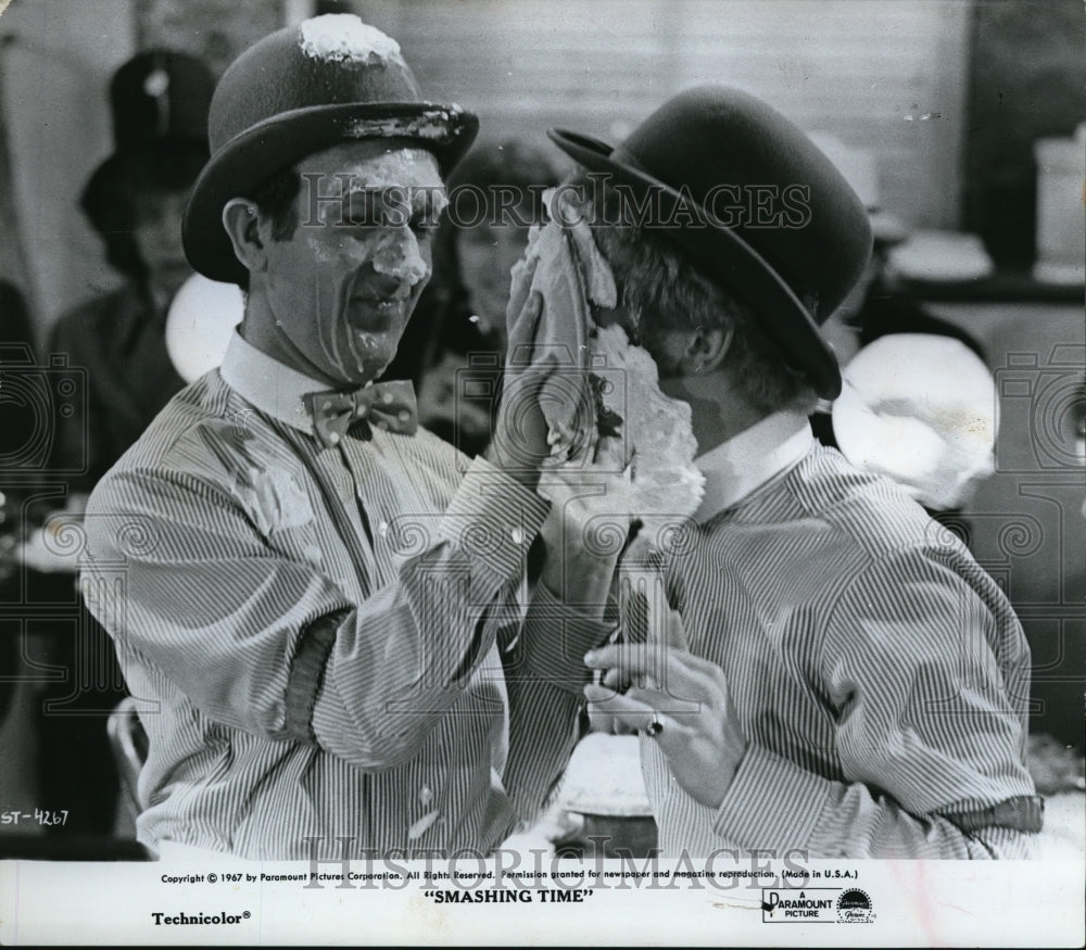 1968 Ronnie Stevens, Raymond Mackin in Smashing Time  - Historic Images