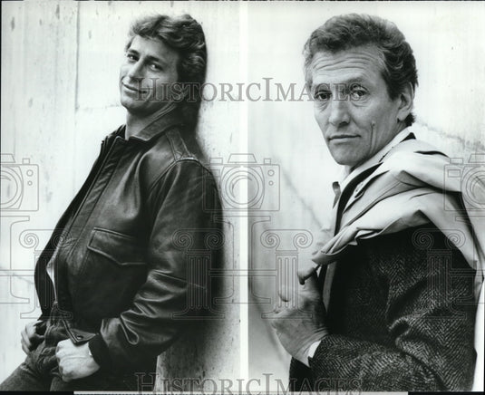1987 Press Photo Jeff Wincott and Scott Hylands star on Night Heat TV show - Historic Images