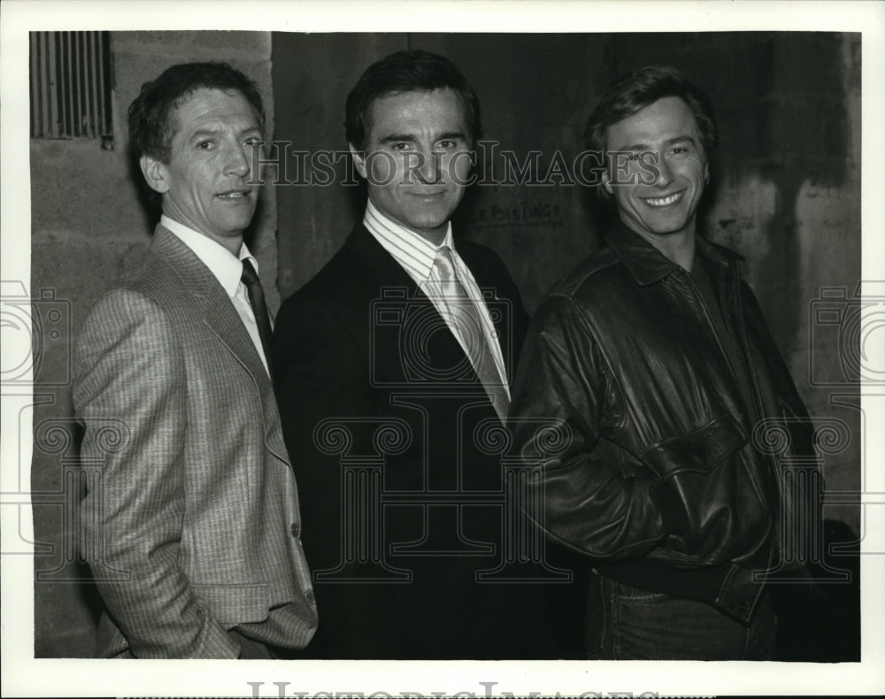 1987 Press Photo Scott Hylands Tony LoBianco and Jeff Wincott in Night Heata - Historic Images