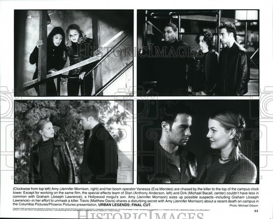 2000 Press Photo Joseph Lawrence & Eva Mendez in Urban Legends: Final Cut - Historic Images