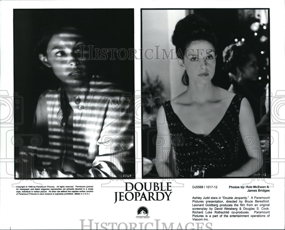 1999 Press Photo Ashley Judd stars in Double Jeopardy - cvp39115 - Historic Images