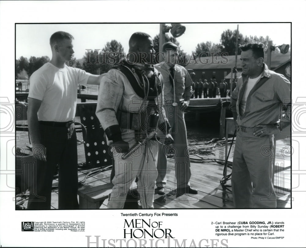 2000 Press Photo Cuba Gooding Jr. Robert De Niro star in Men of Honor - Historic Images