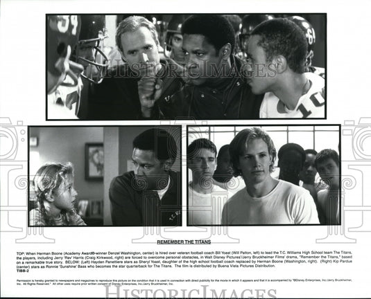Press Photo Denzel Washington Will Patton Craig Kirkwood Hayden Panettiere - Historic Images