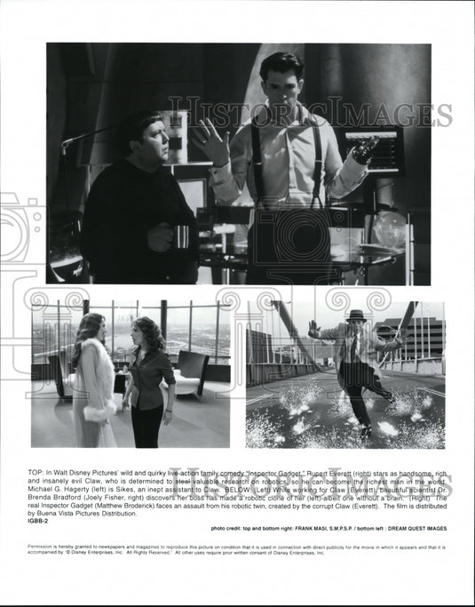 Press Photo Matthew Broderick Rupert Everett Joely Fisher Inspector Gadget- Historic Images