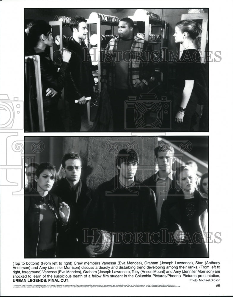 2000 Press Photo Eva Mendez & Joseph Lawrence in Urban Legends: Final Cut - Historic Images