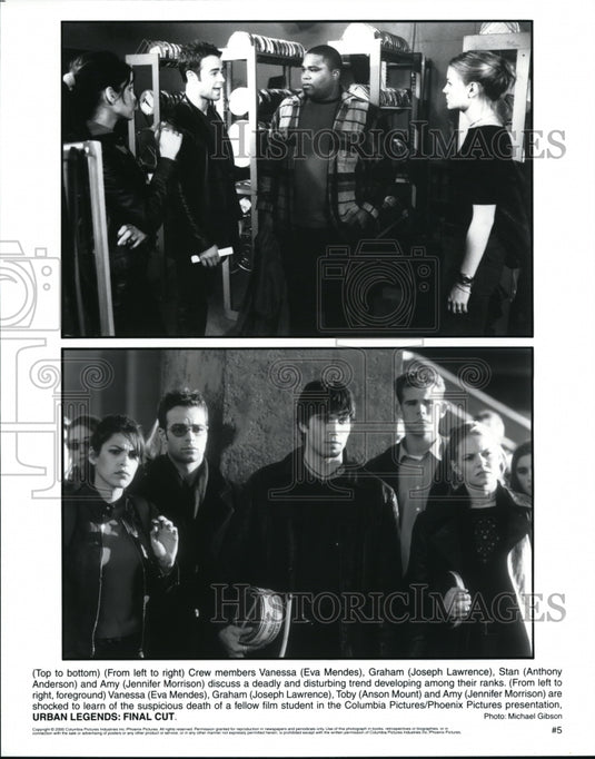 2000 Press Photo Eva Mendez & Joseph Lawrence in Urban Legends: Final Cut - Historic Images