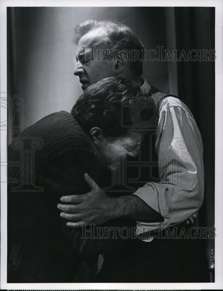 1967 Press Photo George Segal and Lee J. Cobb star in Death of a Salesman - Historic Images