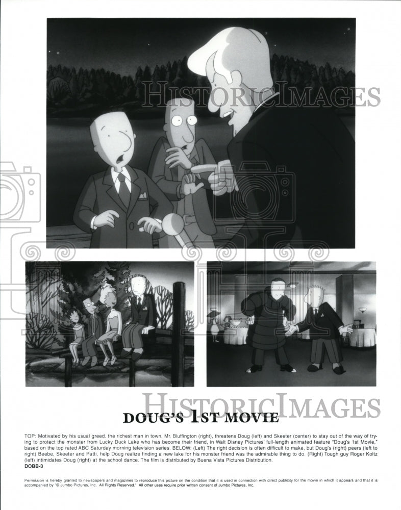 Undated Press Photo Scenes from animated cartoon movie Doug&#39;s 1st Movie-Historic Images