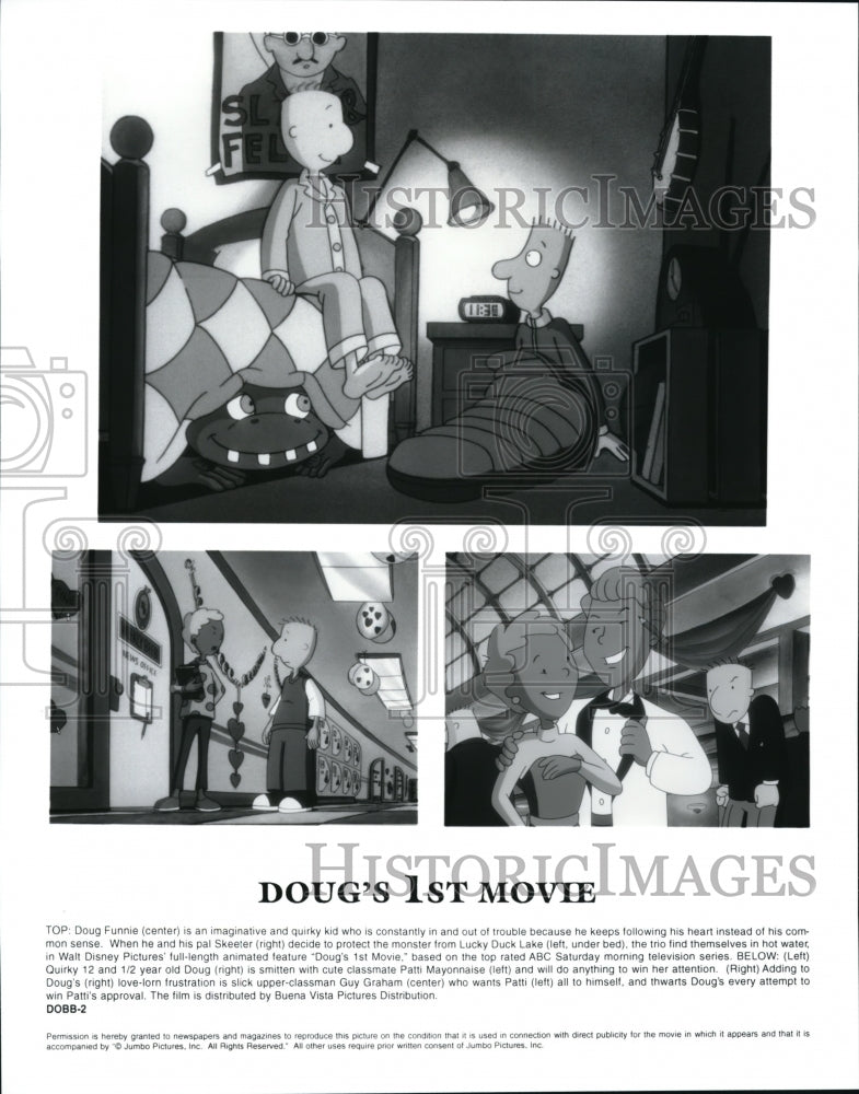 Undated Press Photo Scenes from animated cartoon film Doug's 1st Movie- Historic Images