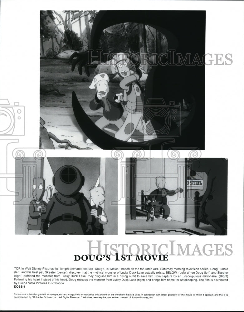 Undated Press Photo Scenes from animated cartoon film Doug's 1st Movie - Historic Images