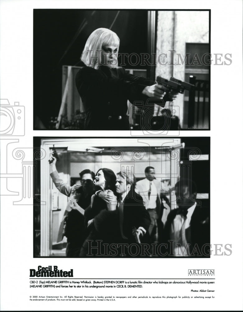 2000, Melanie Griffith Stephen Dorff star in Cecil B. Demented - Historic Images