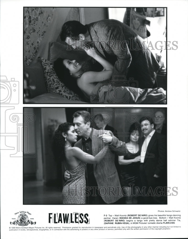 1999 Press Photo Robert De Niro Wanda De Jesus Daphne Rubin-Vega in Flawless - Historic Images