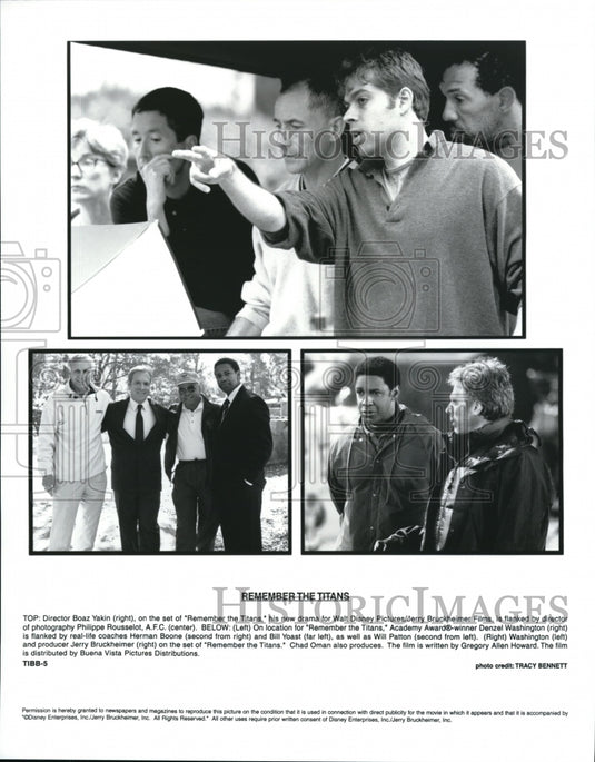 Undated Press Photo Boaz Yakin Denzel Washington Herman Boone Bill Yost Will Patton - Historic Images