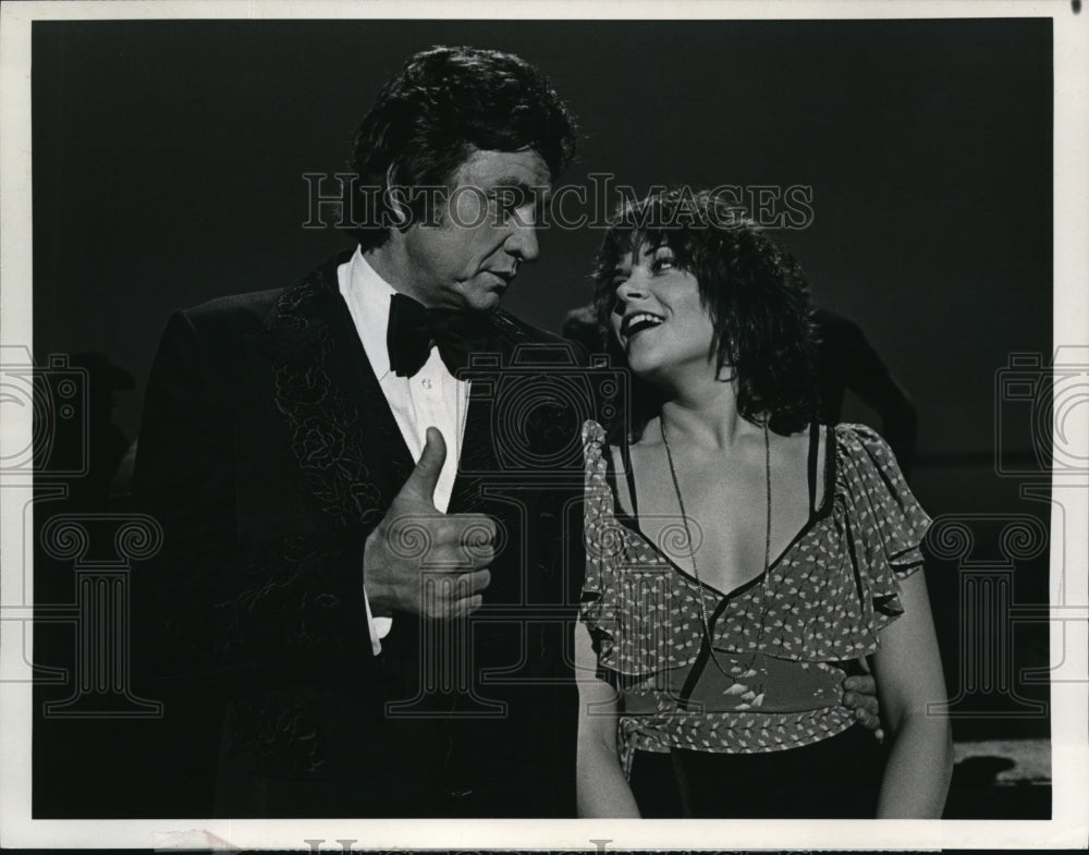1978 Press Photo Johnny Cash and Roseanne Cash in &quot;Johnny Cash Spring Fever&quot; - Historic Images